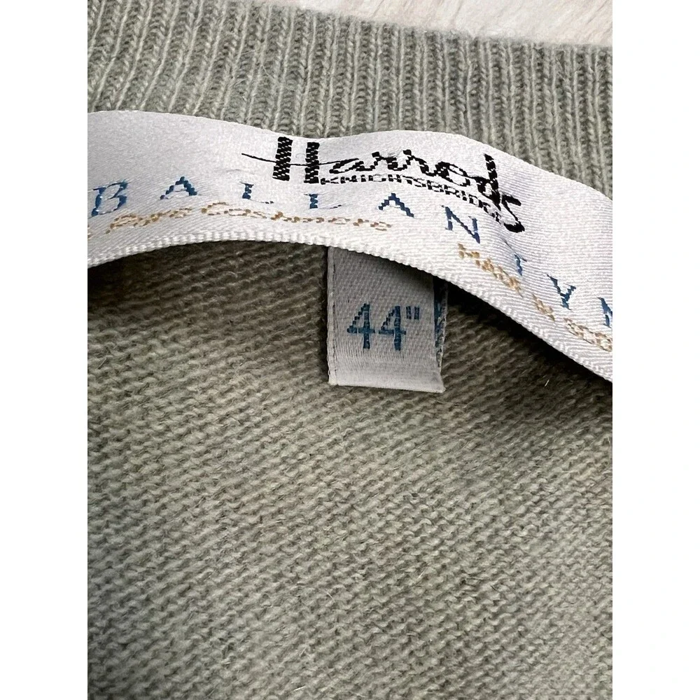 Ballantyne x Harrods 100% Cashmere Sweater Vest Scotland Men's Size 44/US L - Picture 6 of 10